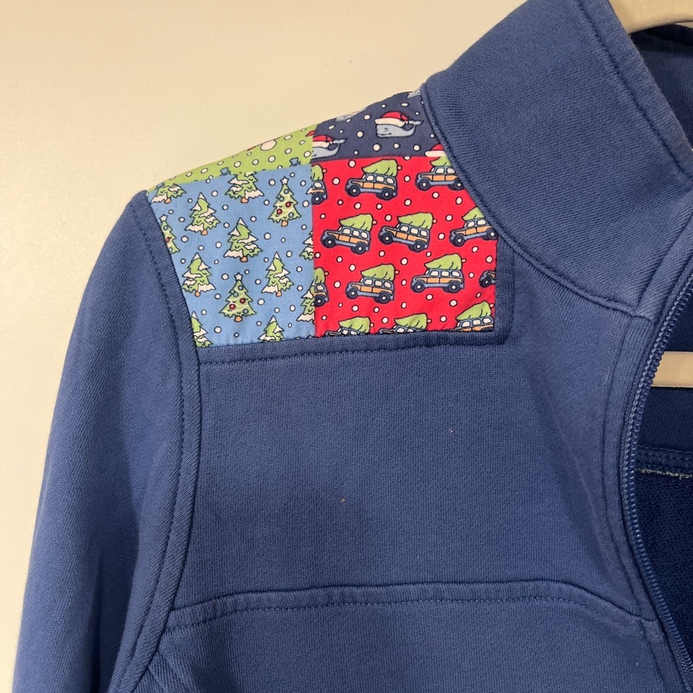 Vineyard Vines Winter Pattern Half Zip, Size Small - image 2